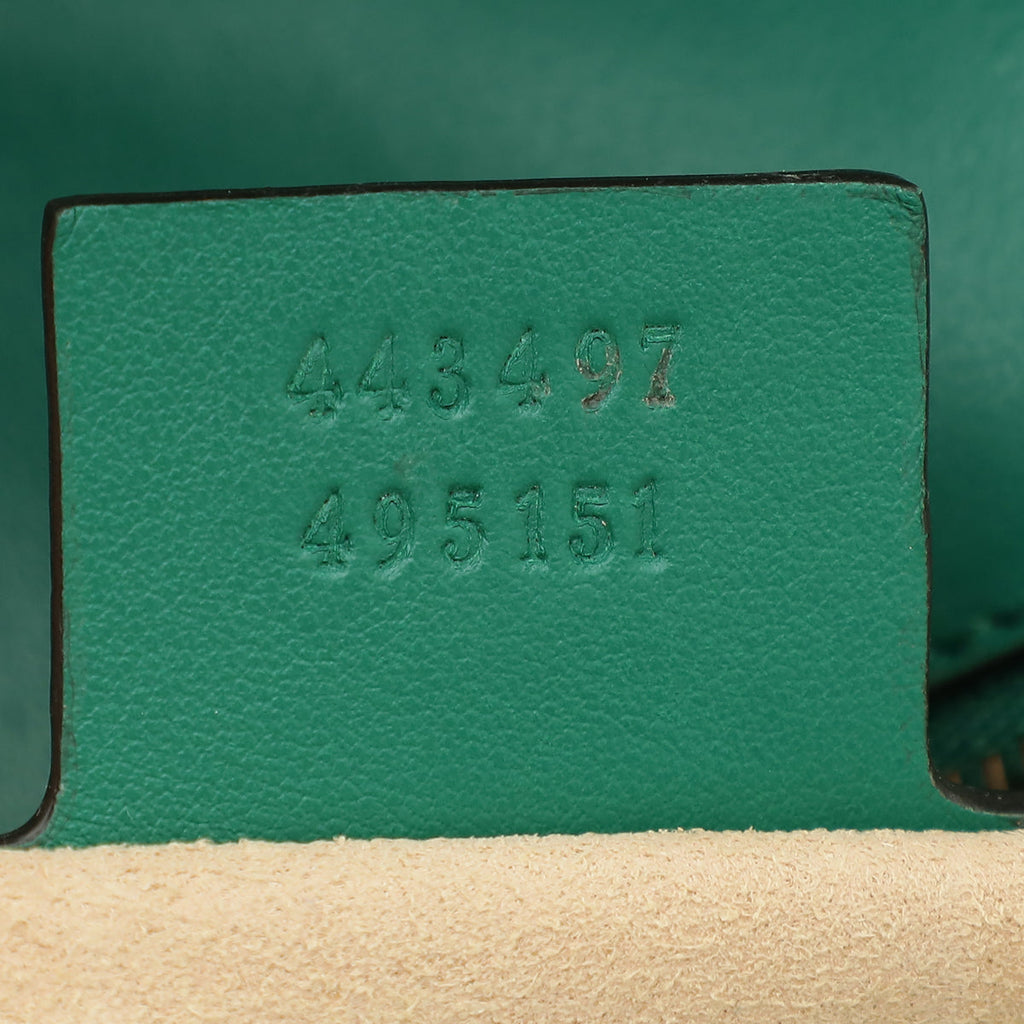 Gucci Green GG Marmont Small Shoulder Bag