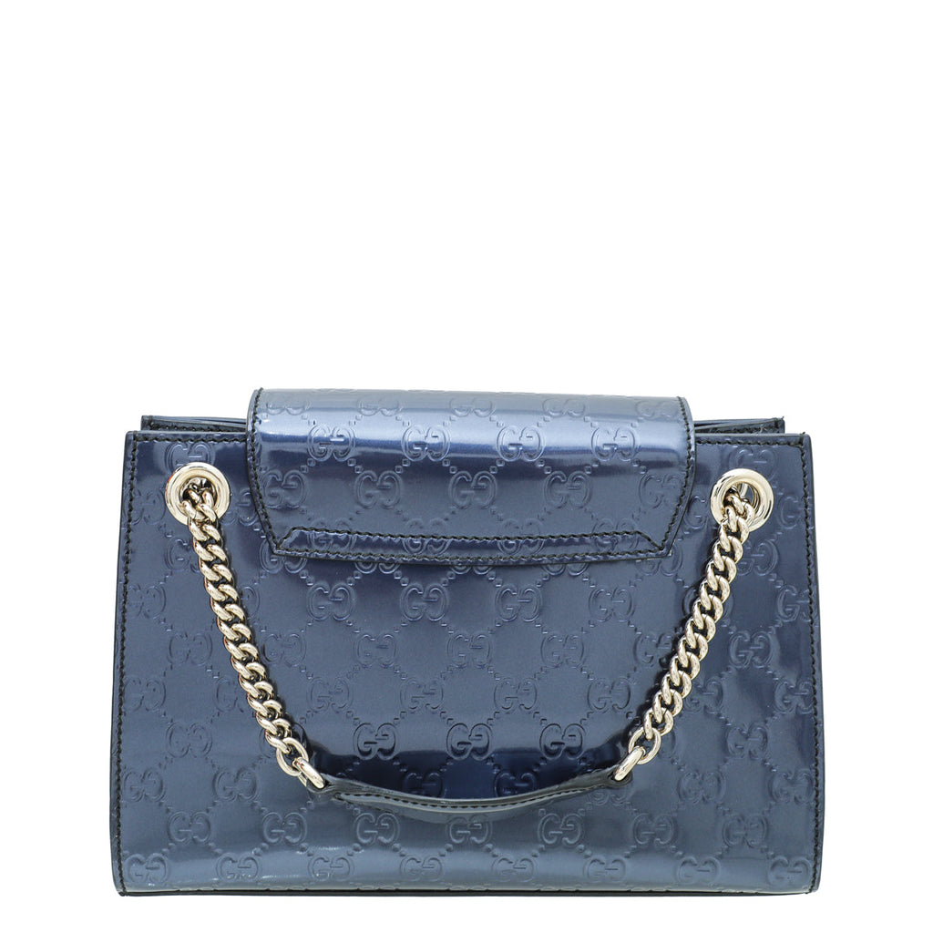 Gucci Navy Blue GG Guccissima Emily Small Bag