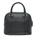 Gucci Black GG Microguccissima Dome Satchel Medium Bag
