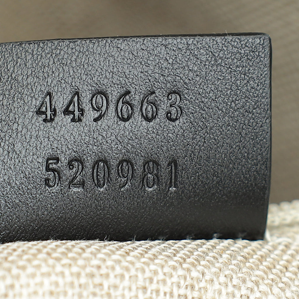 Gucci Black GG Microguccissima Dome Satchel Medium Bag