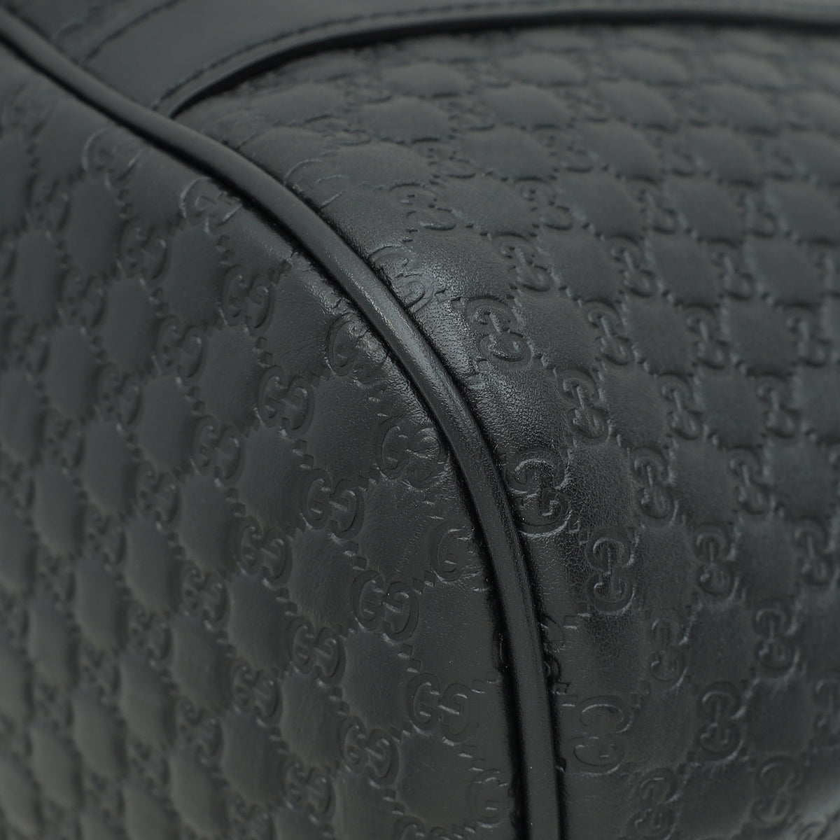 Gucci Black GG Microguccissima Dome Satchel Medium Bag