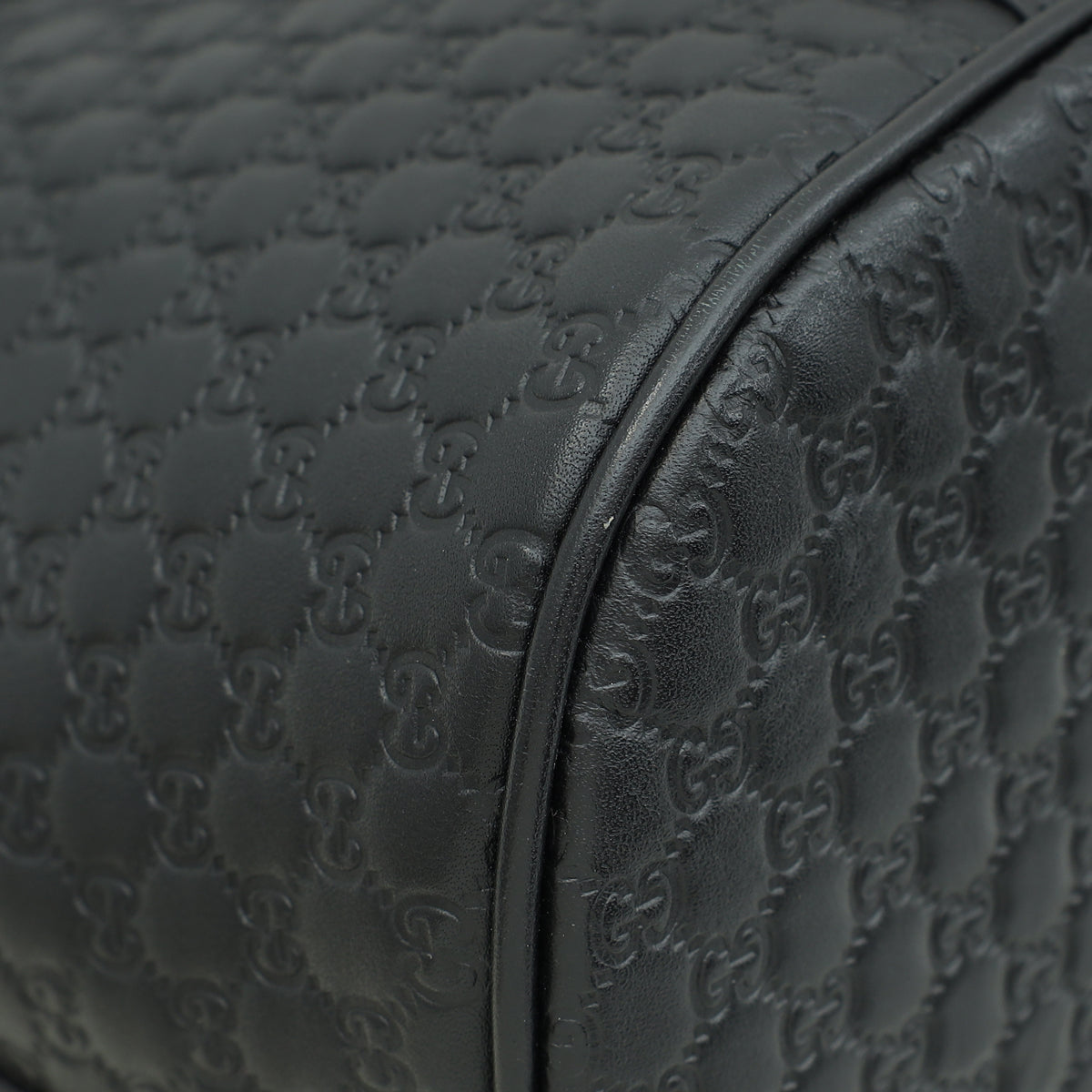 Gucci Black GG Microguccissima Dome Satchel Medium Bag