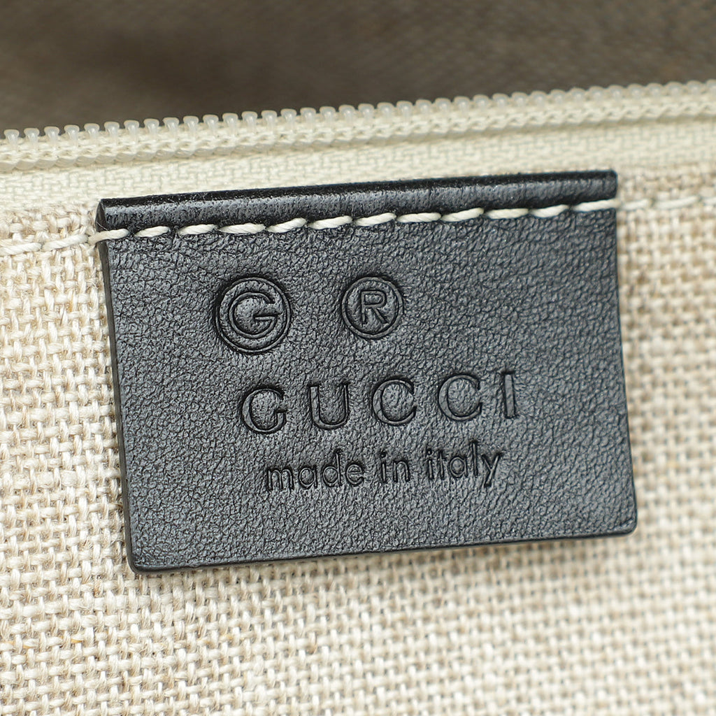 Gucci Black GG Microguccissima Dome Satchel Medium Bag