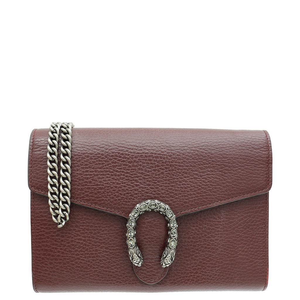 Gucci Burgundy Dionysus Mini Chain Shoulder Bag