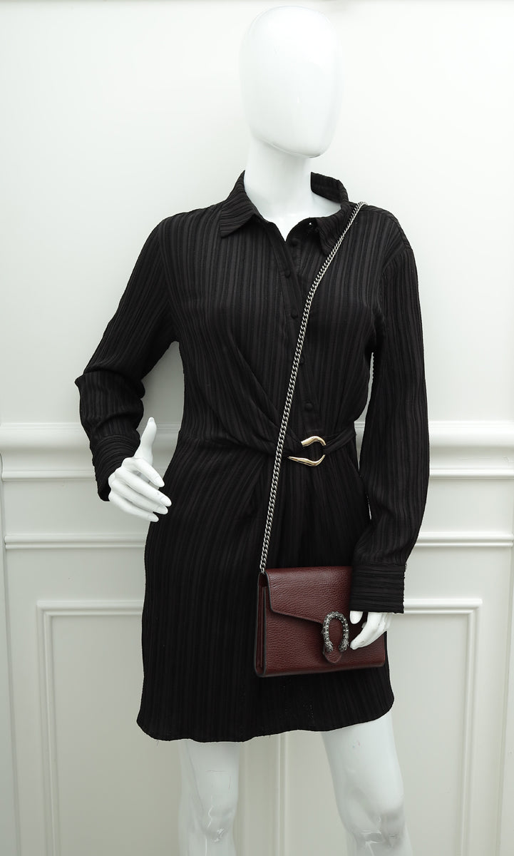 Gucci Burgundy Dionysus Mini Chain Shoulder Bag