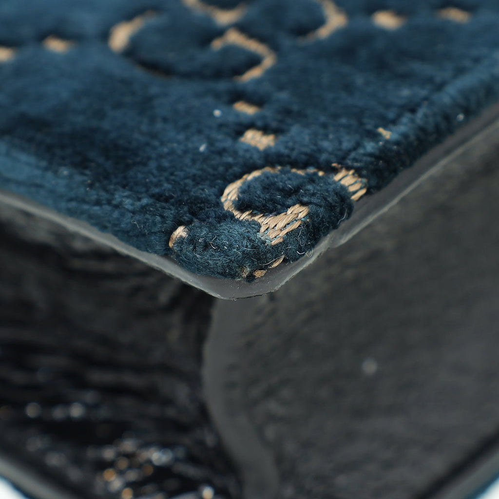 Gucci Navy Blue Velvet Dionysus Super Mini Bag