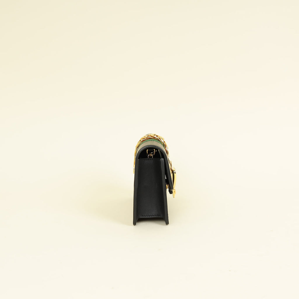 Gucci Black Sylvie Super Mini Chain Bag