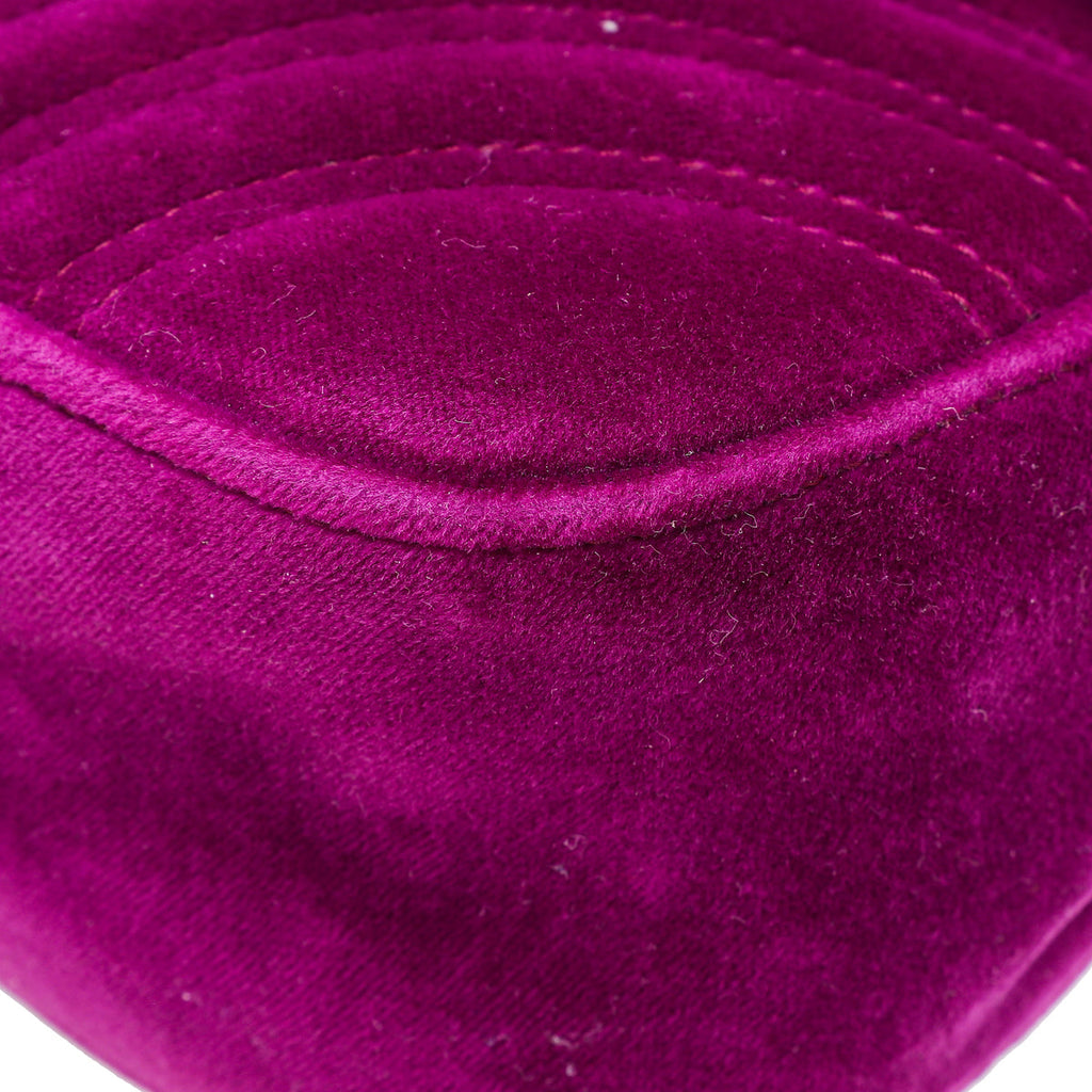 Gucci Violet Velvet GG Marmont Small Bag