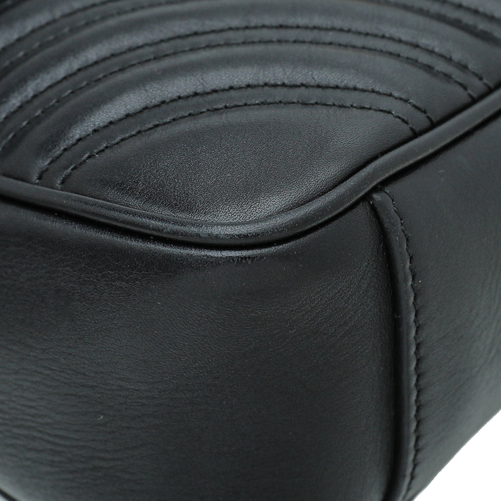 Gucci Black GG Marmont Small Flap Bag
