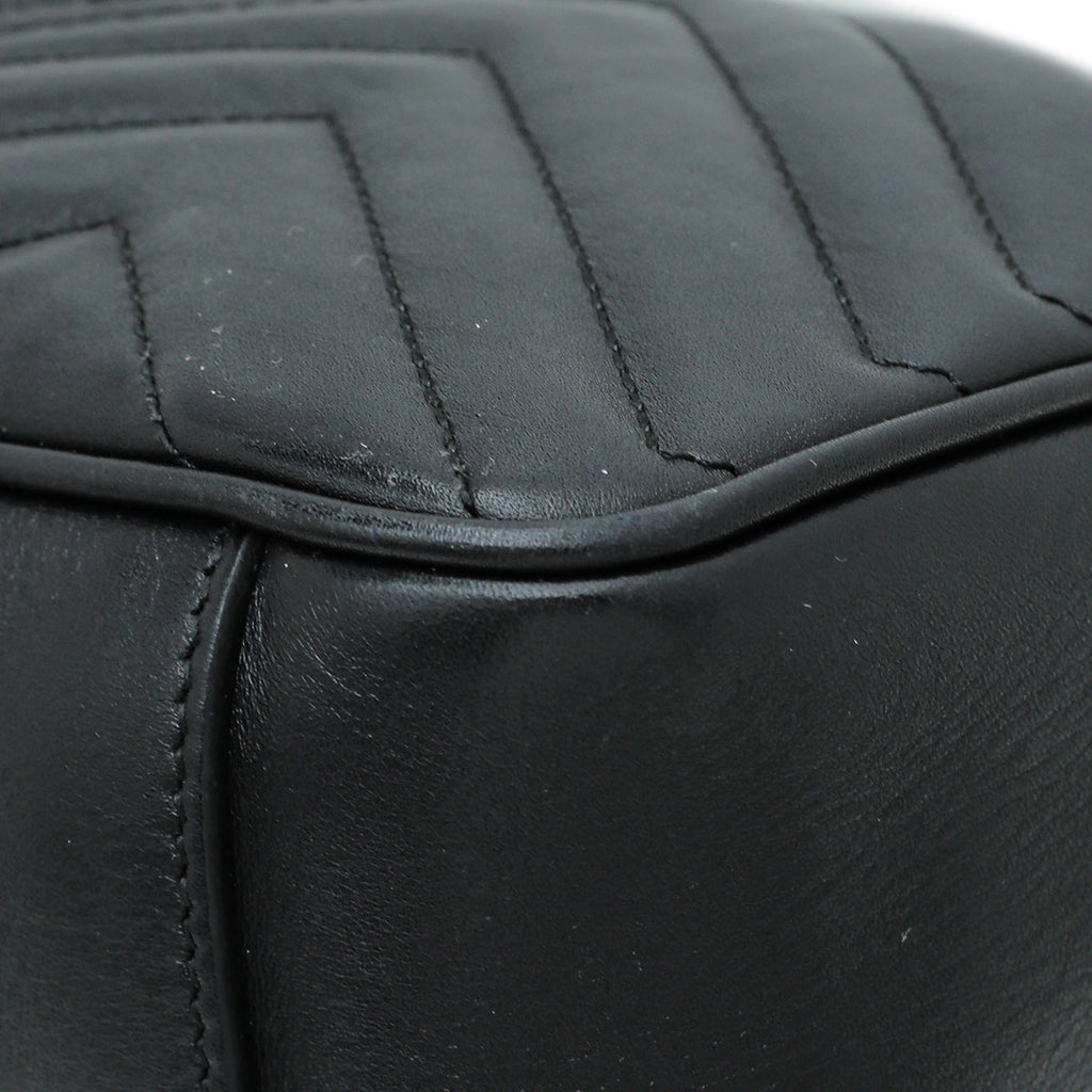 Gucci Black GG Marmont Small Flap Bag