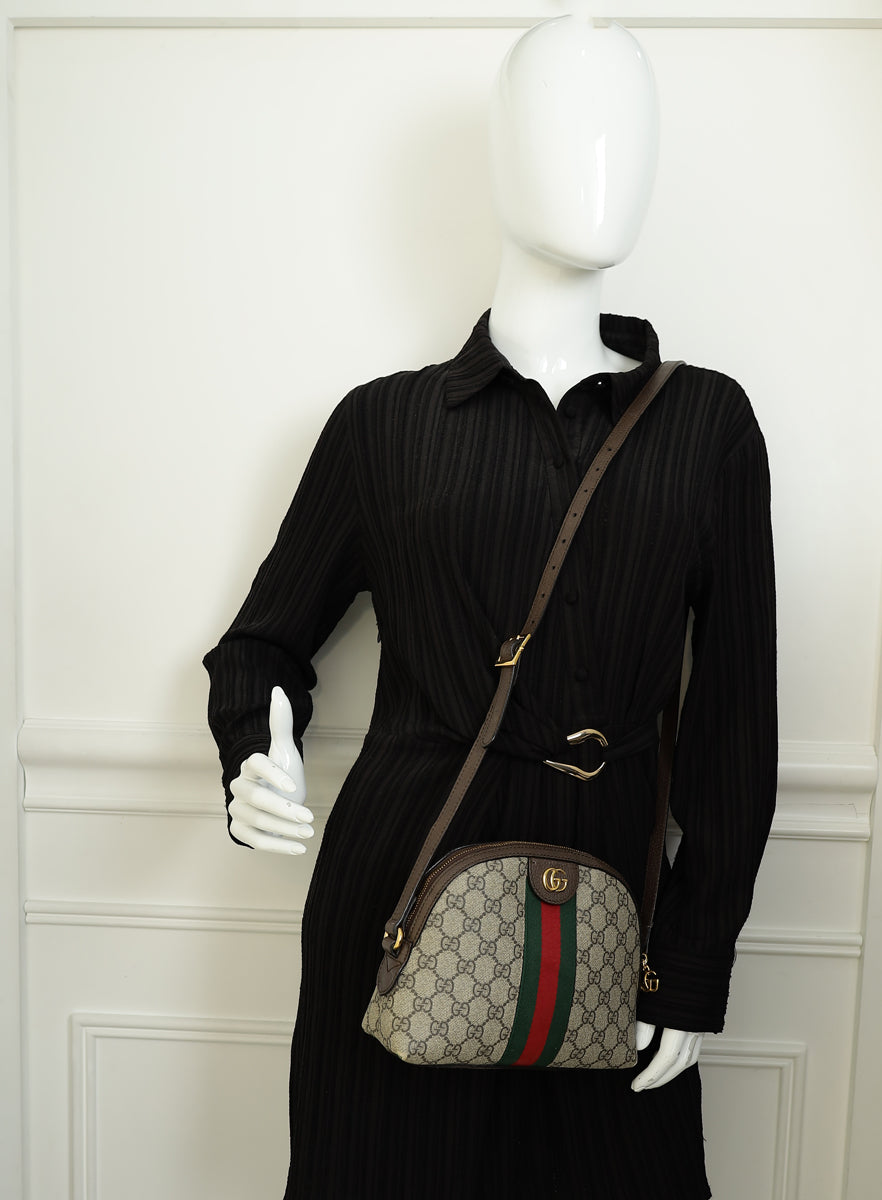 Gucci Bicolor GG Supreme Ophidia Small Shoulder Bag