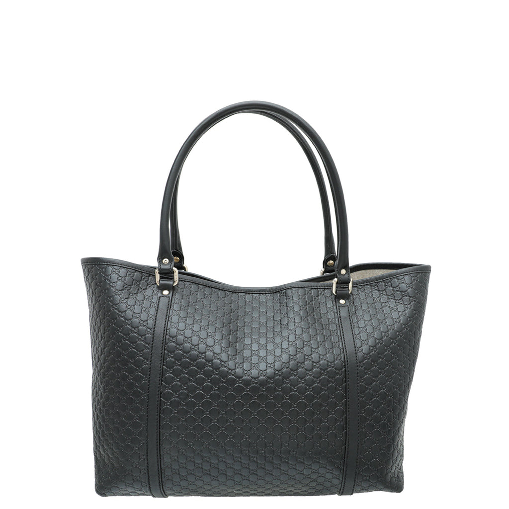 Gucci Black GG Microguccissima Joy Medium Tote Bag