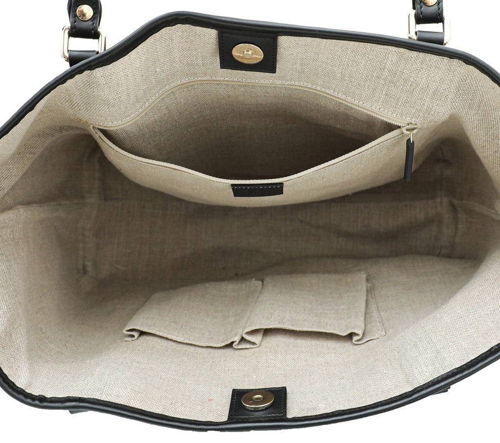 Gucci Black GG Microguccissima Joy Medium Tote Bag