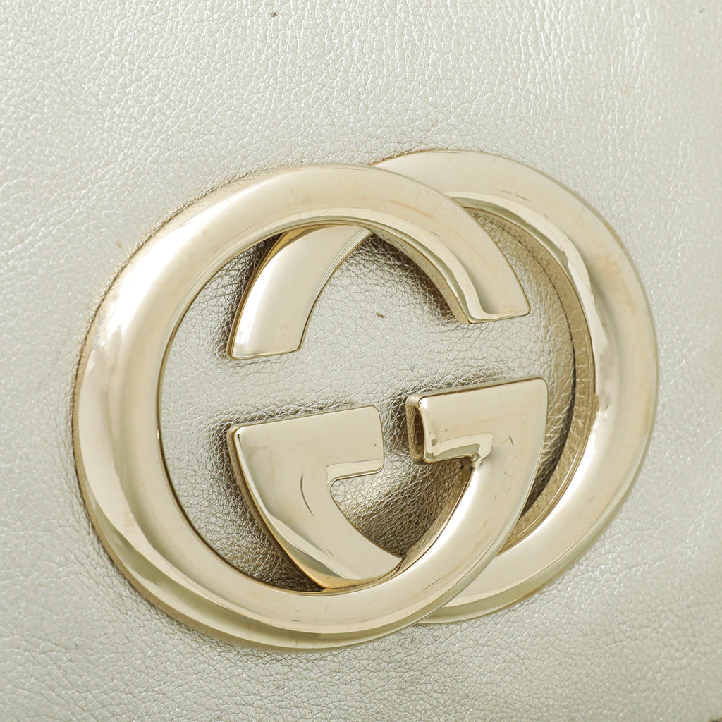 Gucci Metallic Light Gold Britt Shoulder Bag