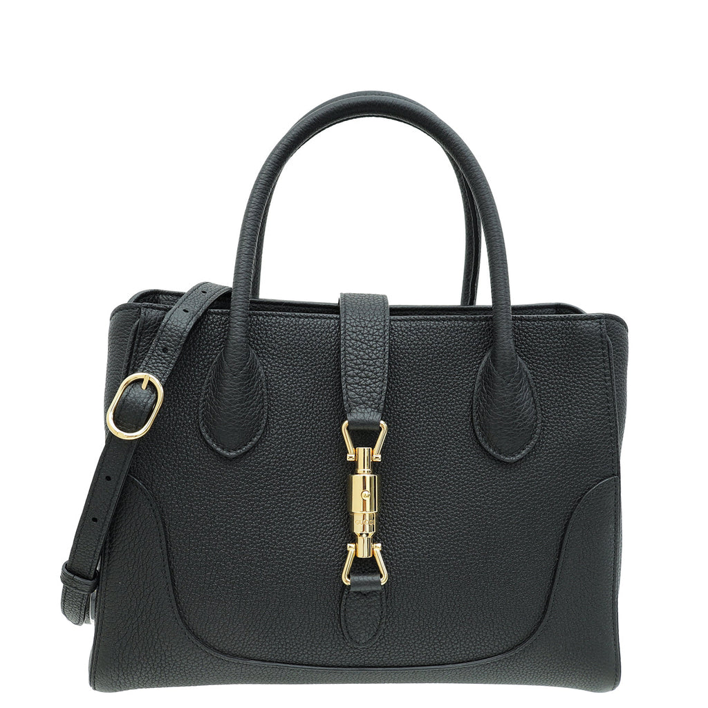 Gucci Black Jackie 1961 Small Shopping Tote Bag