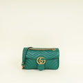 Gucci Green GG Marmont Medium Shoulder Bag