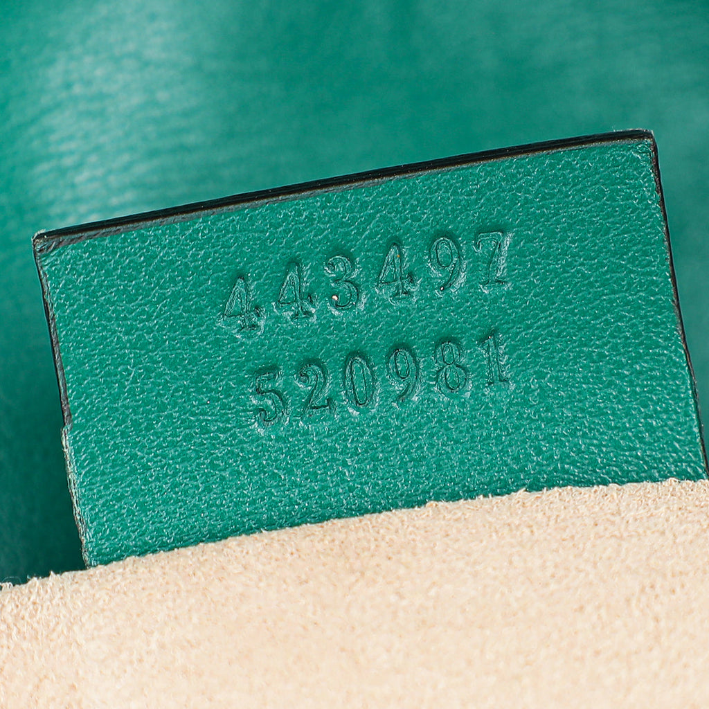 Gucci Green GG Marmont Medium Shoulder Bag