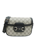 Gucci Bicolor GG Supreme Horsebit 1955 Flap Mini Bag