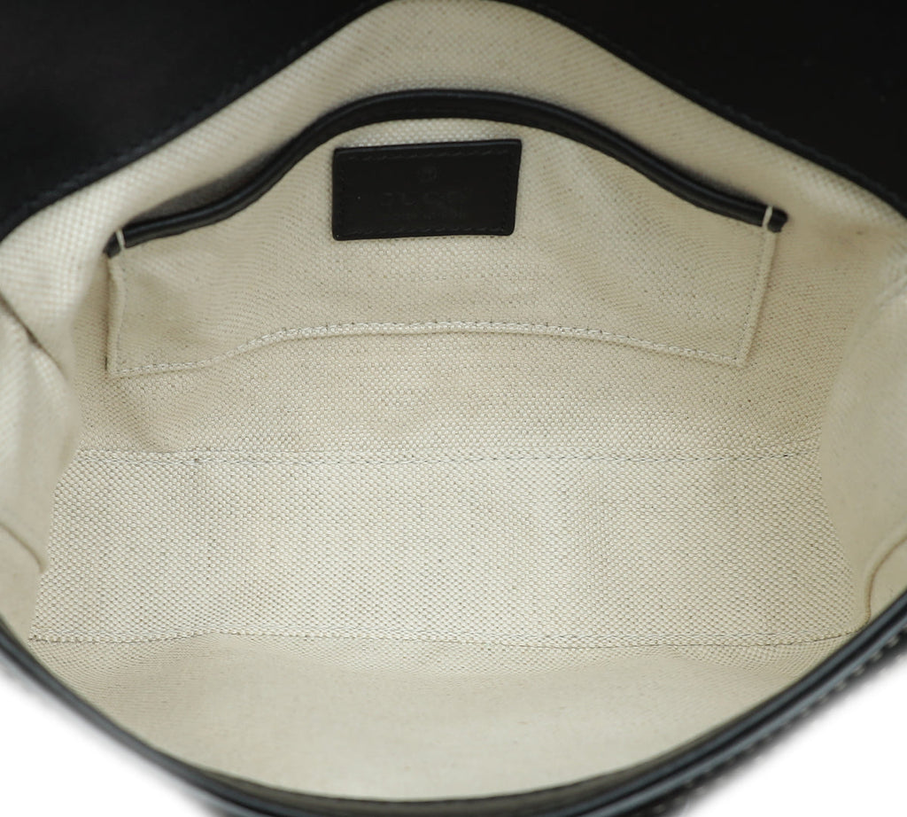 Gucci Bicolor GG Supreme Horsebit 1955 Flap Mini Bag