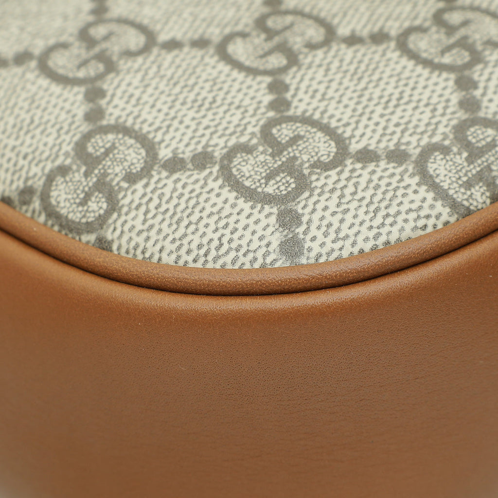 Gucci Bicolor GG Supreme Horsebit 1955 Flap Mini Bag