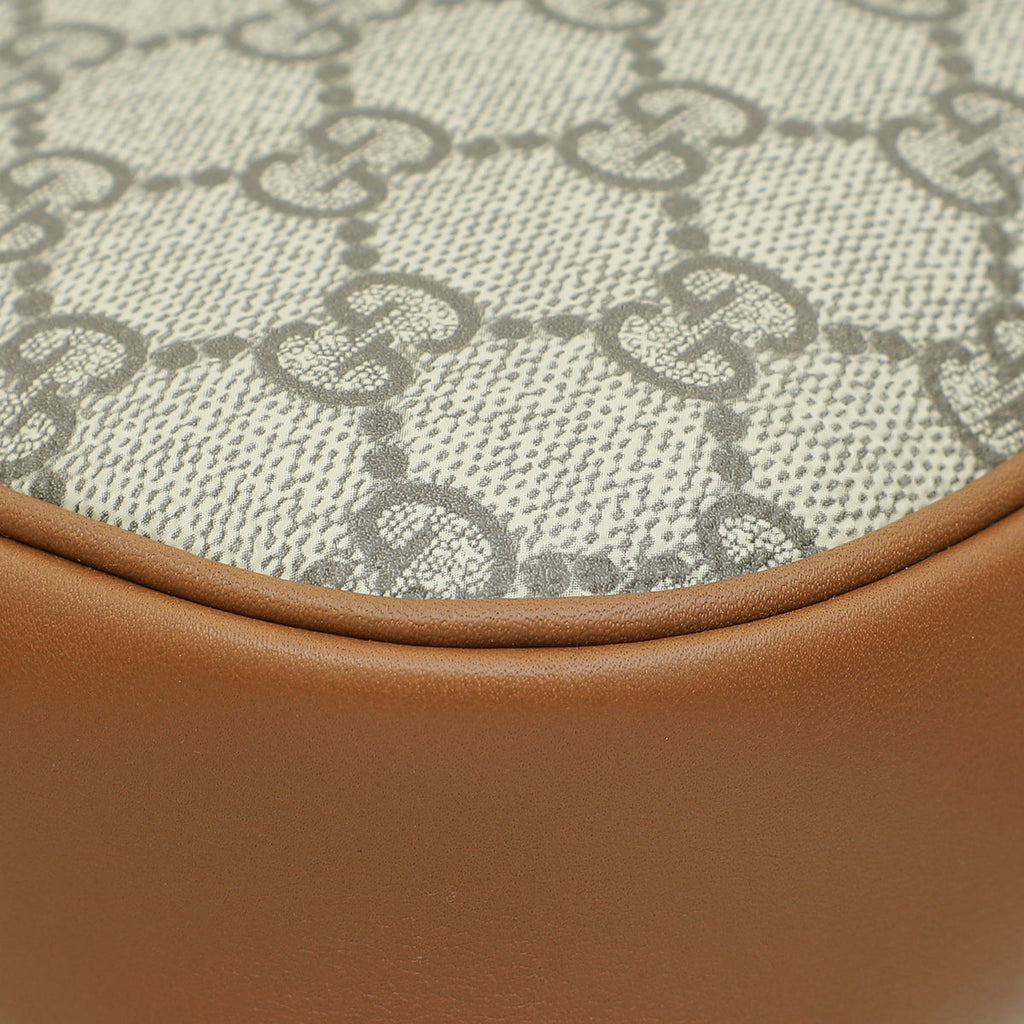 Gucci Bicolor GG Supreme Horsebit 1955 Flap Mini Bag
