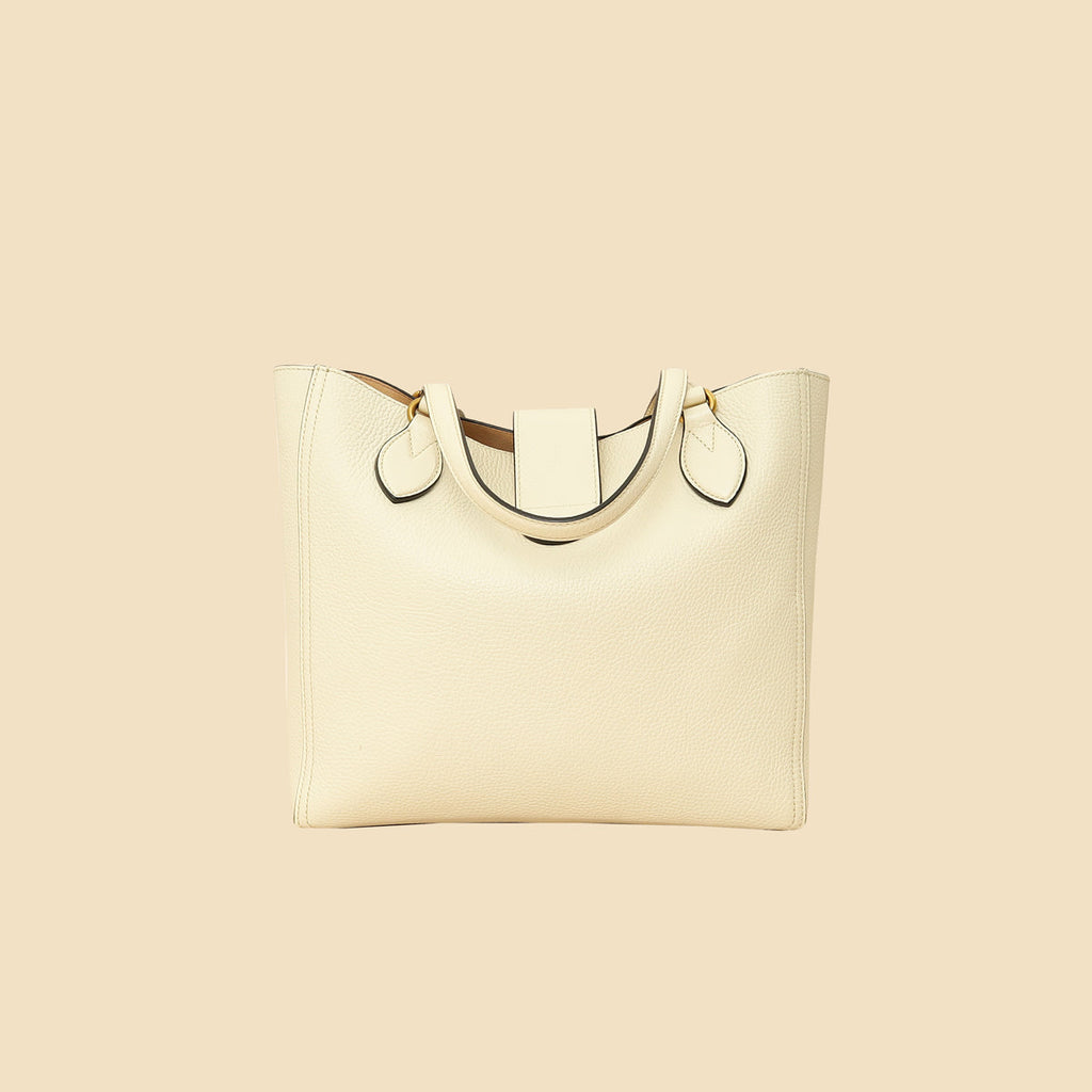 Gucci Ivory GG Dahlia Tote Bag