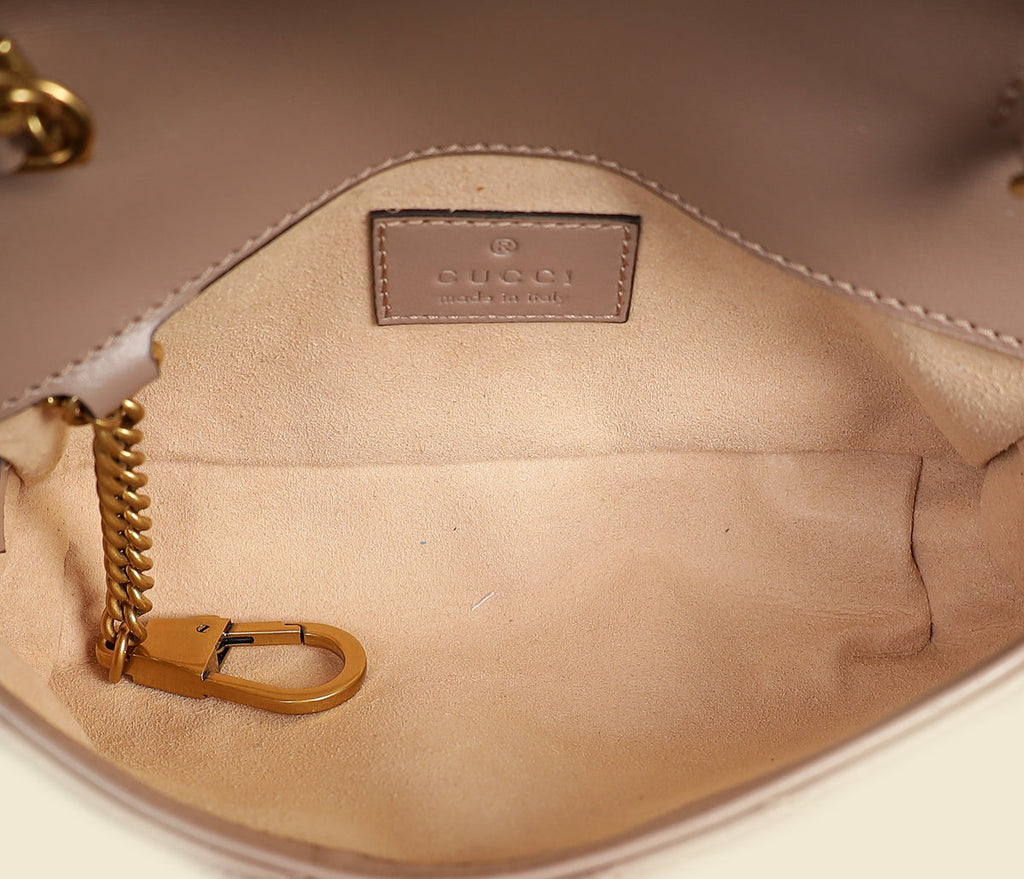 Gucci Dusty Pink GG Marmont Mini Bag