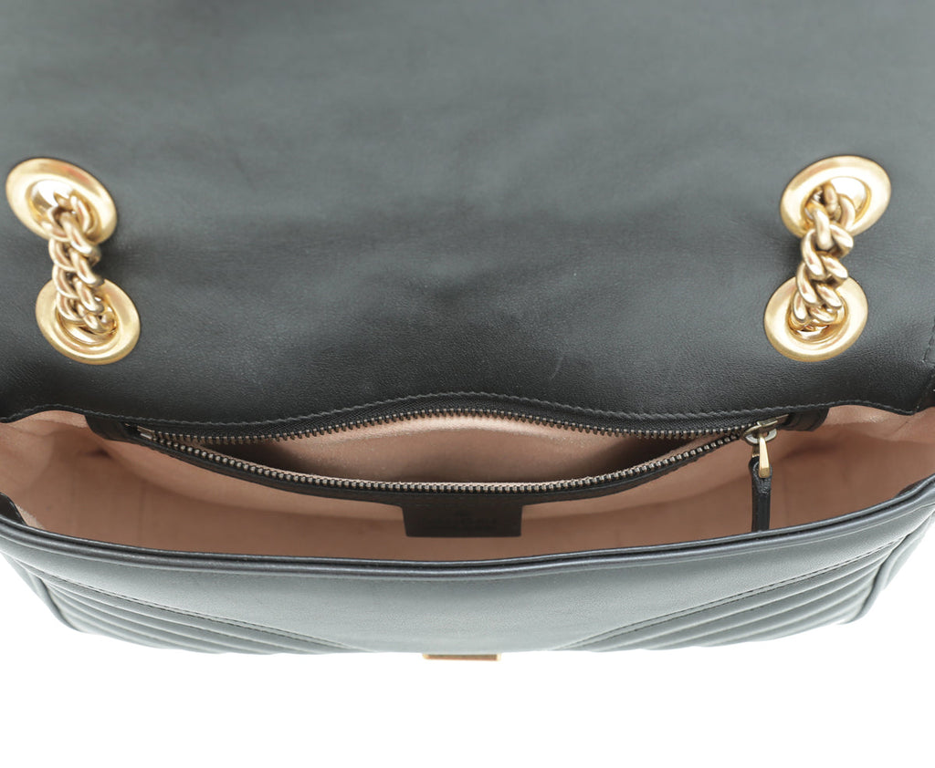 Gucci Black GG Marmont Small Bag