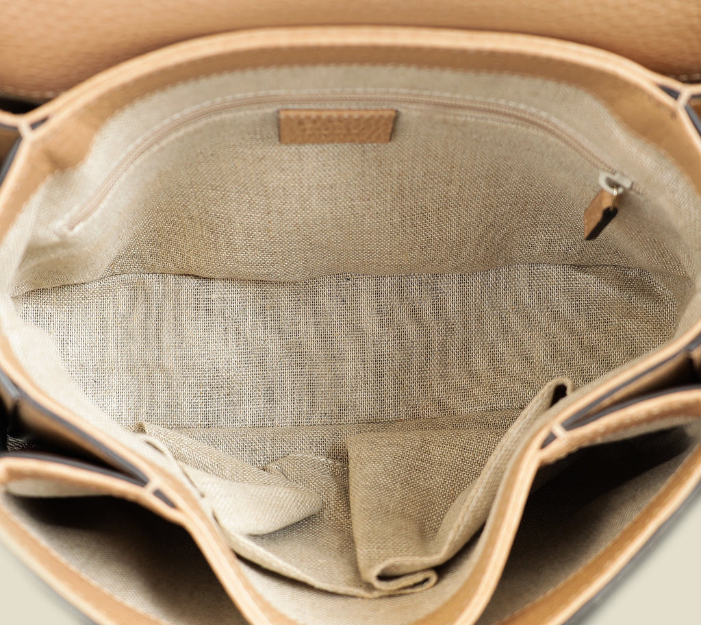 Gucci Beige Interlocking G Top Handle Bag