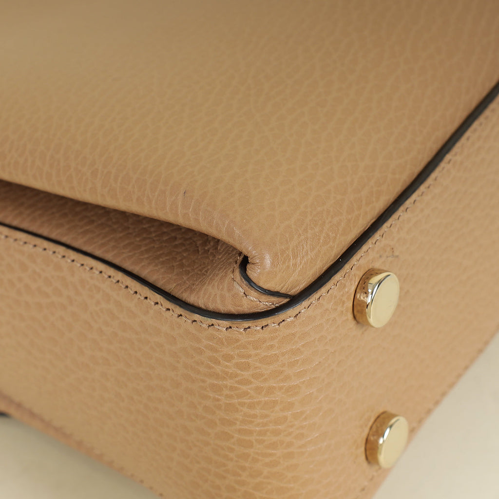 Gucci Beige Interlocking G Top Handle Bag