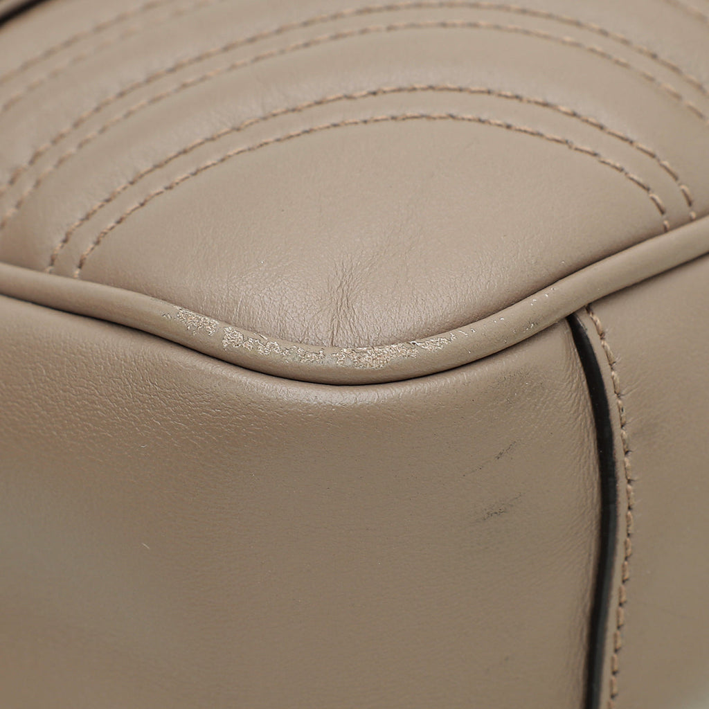 Gucci Dusty Pink GG Marmont Matelasse Small Shoulder Bag