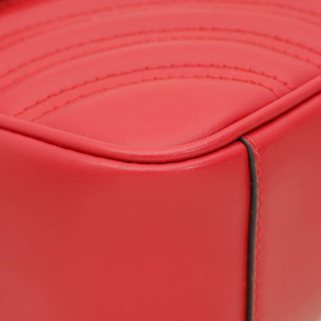 Gucci Red GG Marmont Shoulder Bag