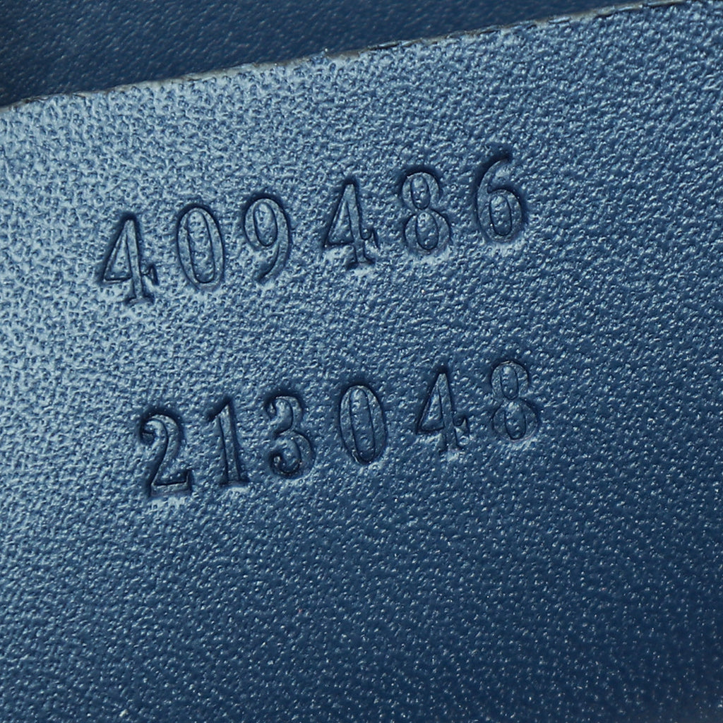 Gucci Blue Guccissima Padlock Medium Bag