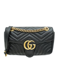 Gucci Black GG Marmont Matelasse Small Shoulder Bag