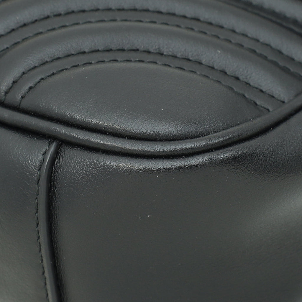 Gucci Black GG Marmont Matelasse Small Shoulder Bag