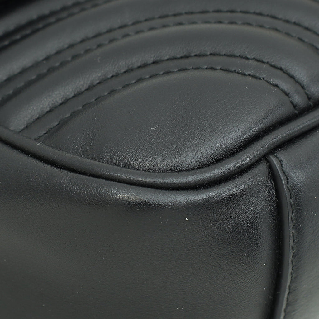 Gucci Black GG Marmont Matelasse Small Shoulder Bag