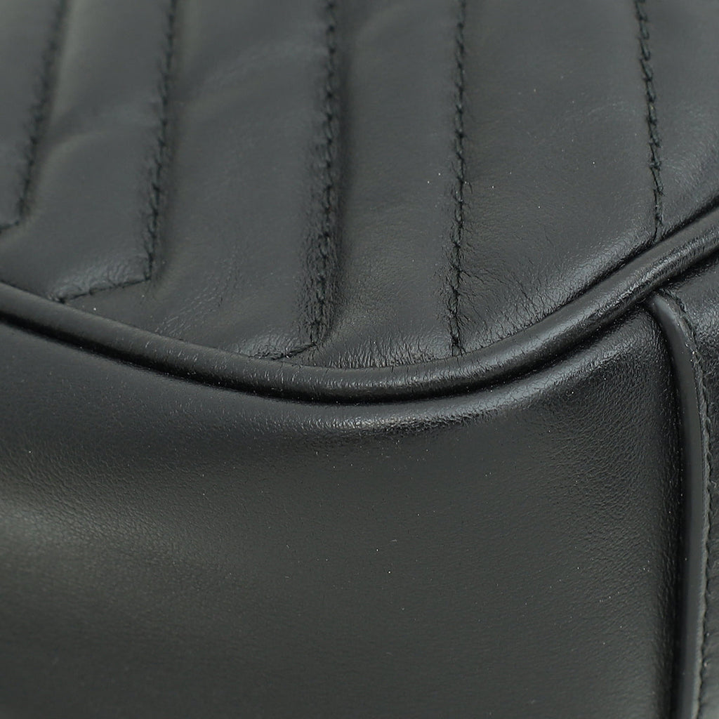 Gucci Black GG Marmont Matelasse Small Shoulder Bag