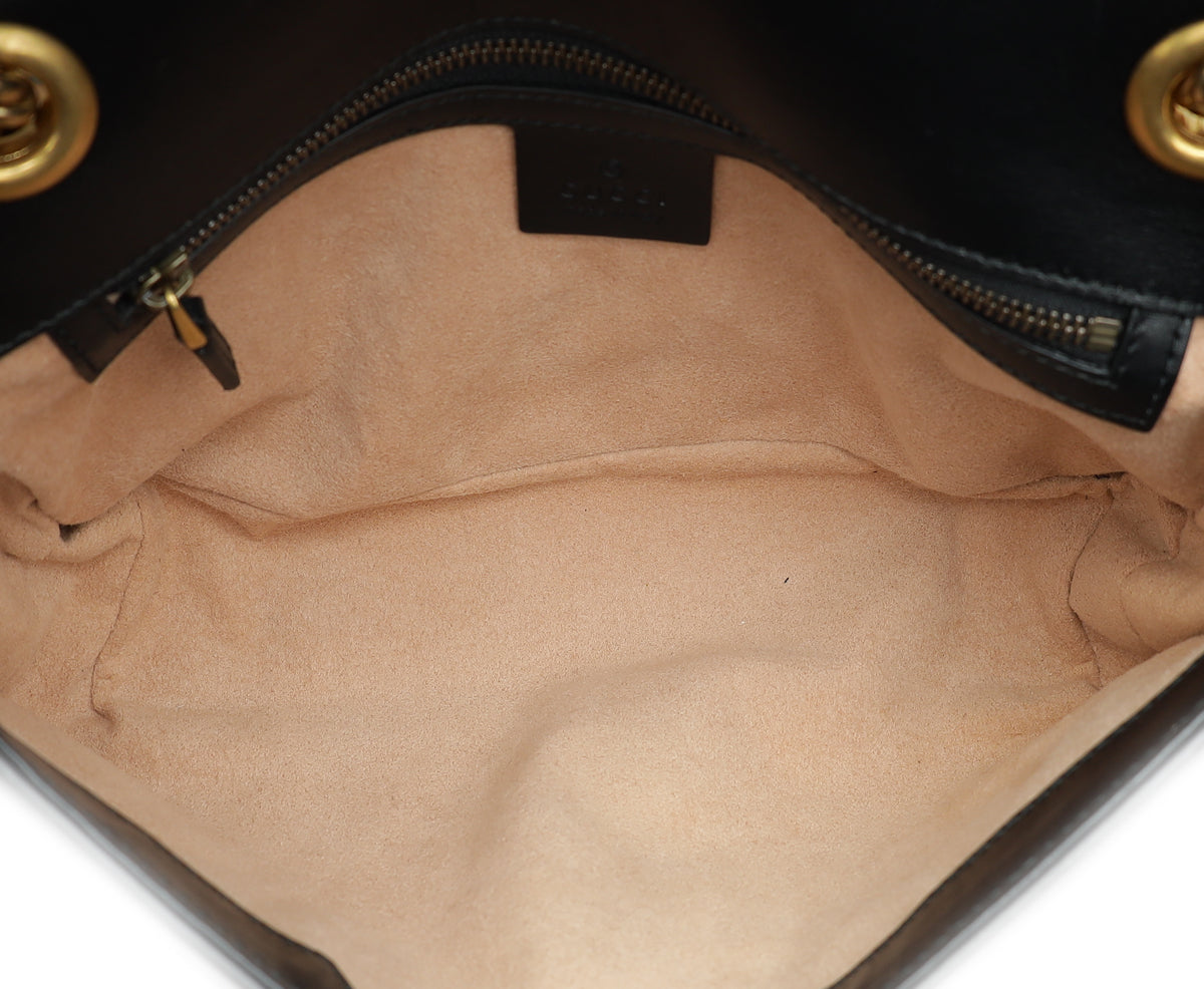 Gucci Black GG Marmont Matelasse Small Shoulder Bag