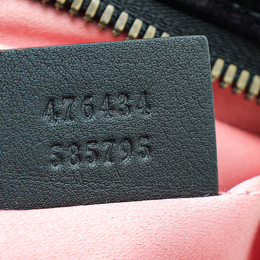 Gucci Black Velvet GG Marmont Mini Belt Bag