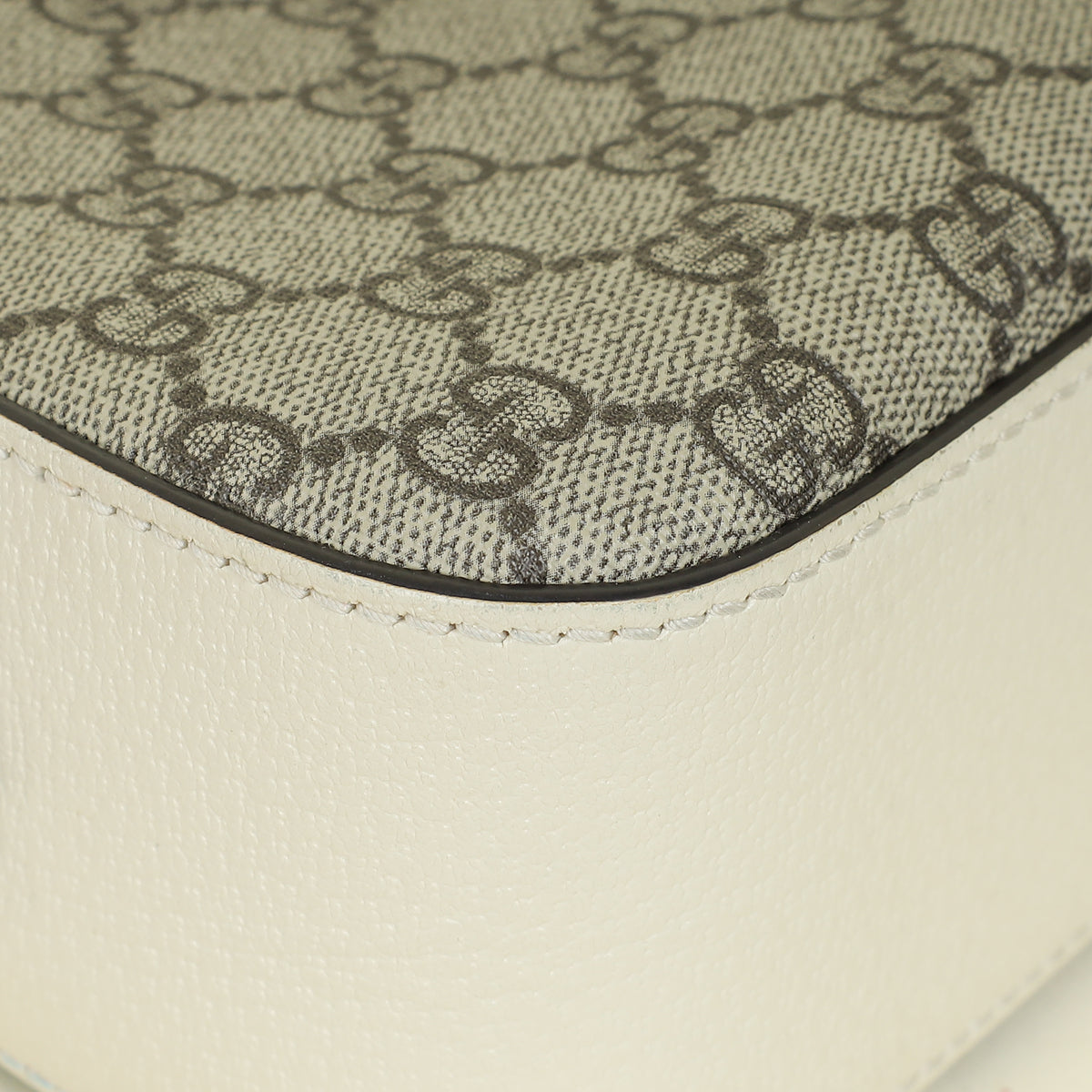 Gucci Cream GG Supreme Ophidia Small Camera Bag