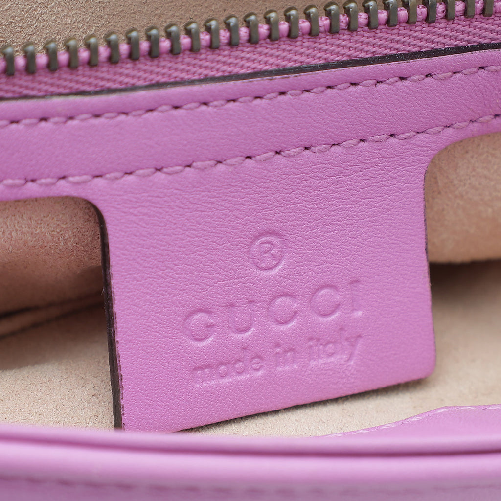 Gucci Purple GG Marmont Matelasse Medium Shoulder Bag