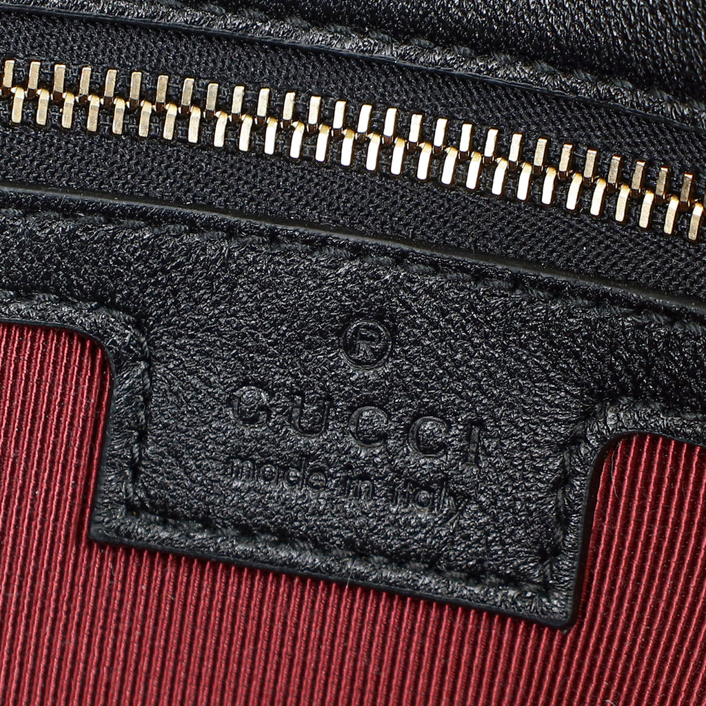Gucci Black GG Marmont Medium Shoulder Bag