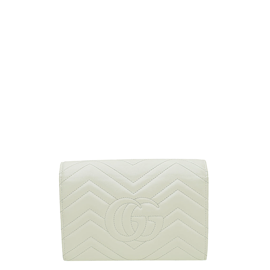 Gucci White GG Marmont Matelasse Mini Shoulder Bag