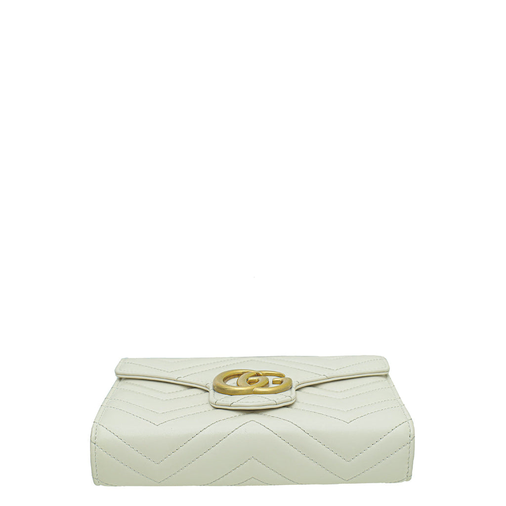 Gucci White GG Marmont Matelasse Mini Shoulder Bag