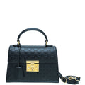 Gucci Black GG Guccissima Top Handle Small Bag