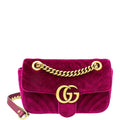 Gucci Violet GG Velvet Marmont Mini Shoulder Bag