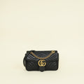 Gucci Black GG Marmont Medium Shoulder Bag