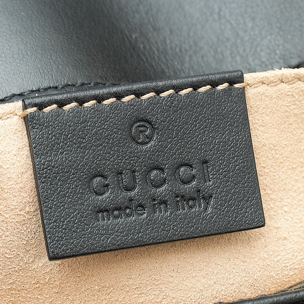 Gucci Black GG Marmont Matelasse Mini Shoulder Bag