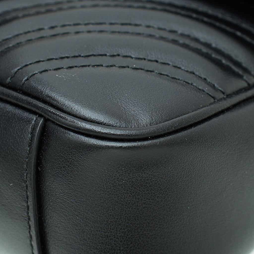 Gucci Black GG Marmont Matelasse Mini Shoulder Bag