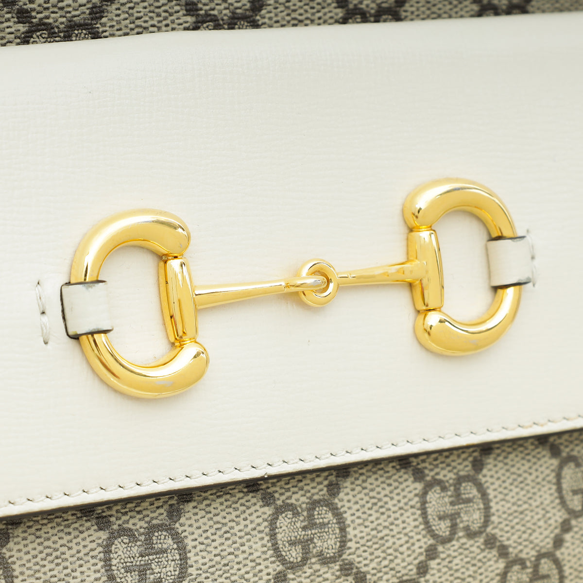 Gucci Bicolor GG Supreme 1955 Horsebit Small Shoulder Bag
